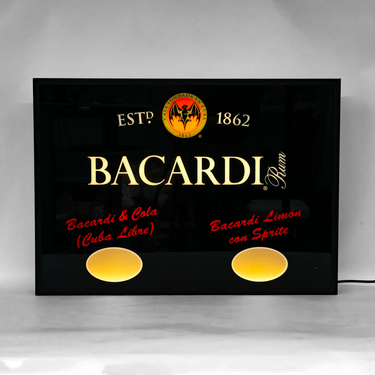Bacardi Rum rare neon sign in aluminum housing Exhibition piece – View 3