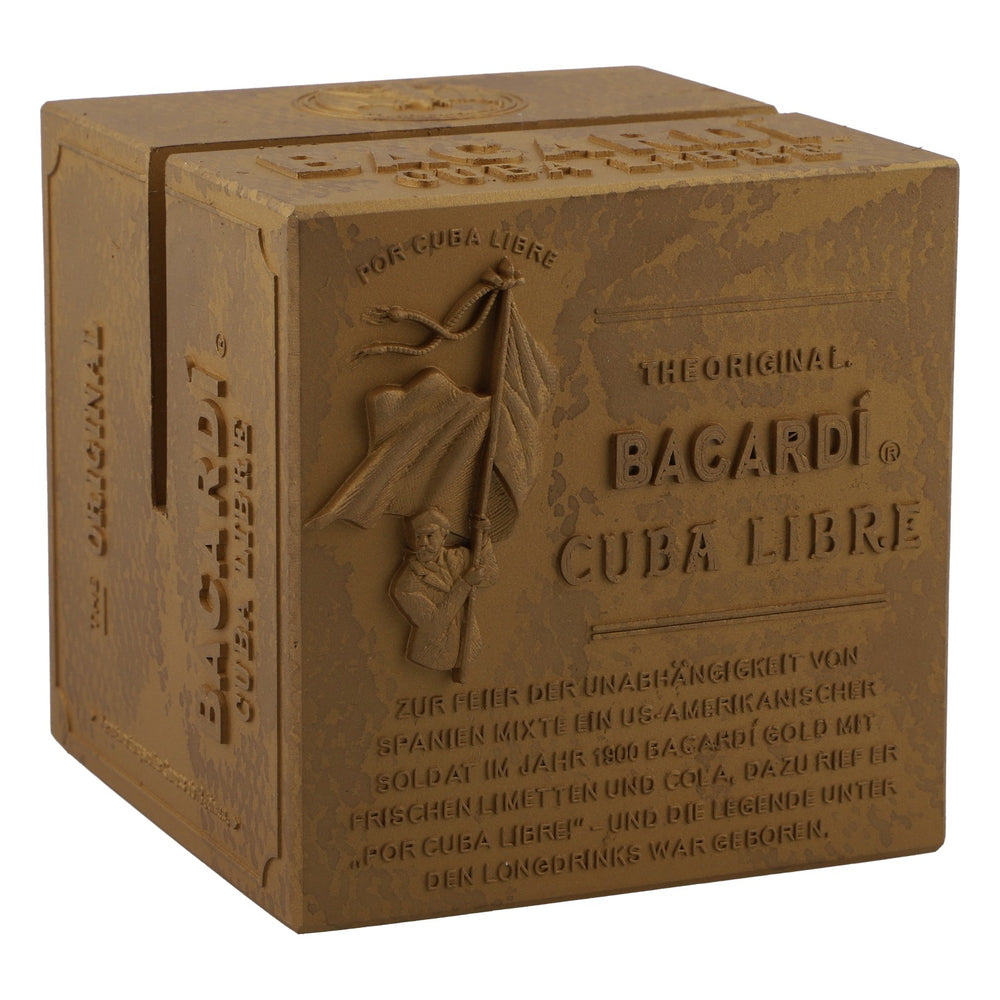 Bacardi Rum Table Display Card Display Full Metal (Gold)