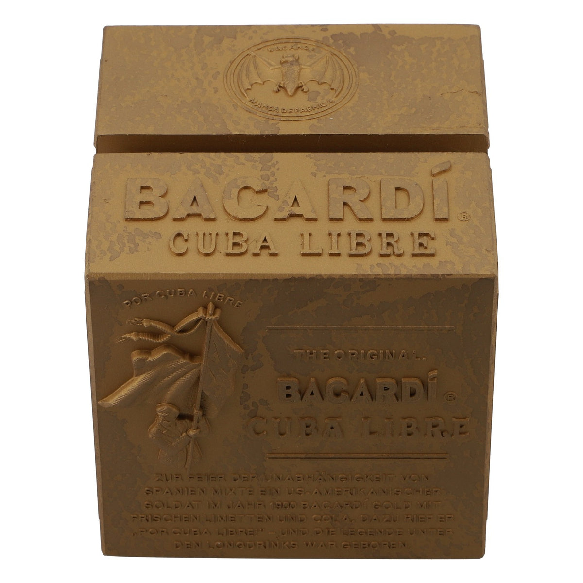 Bacardi Rum Table Display Card Display Full Metal (Gold) – View 4