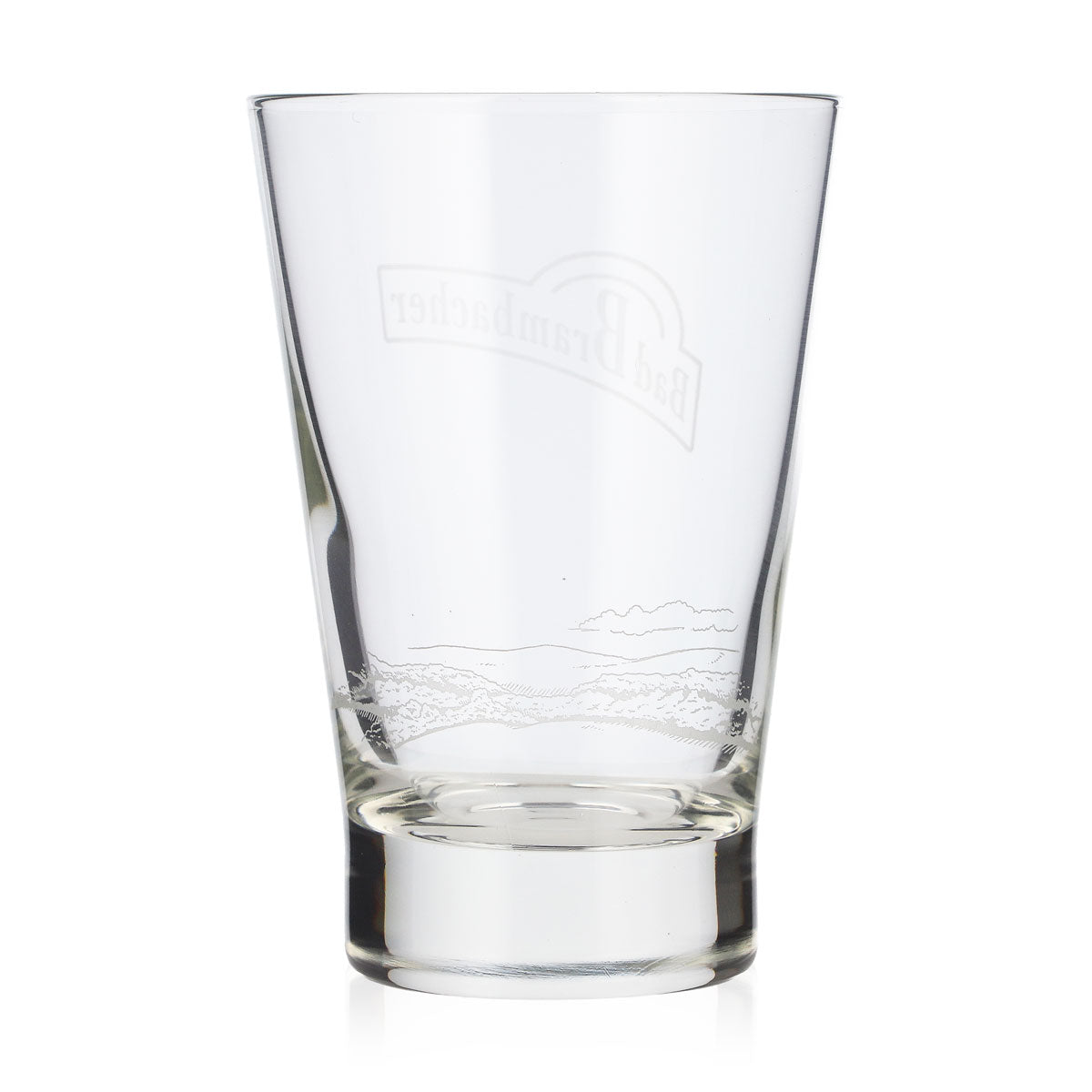 Bad Brambach Water Glass, 0.23 L, white logo, white engraving at the bottom, soda glass – View 3