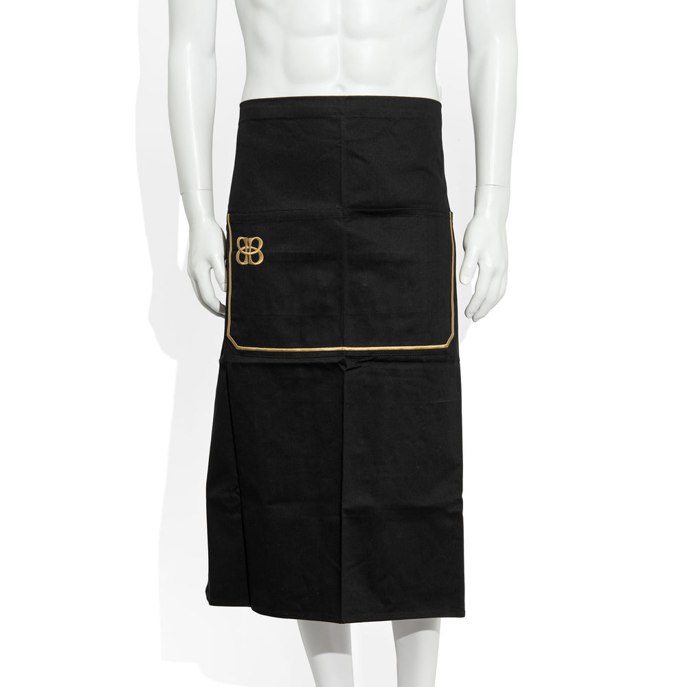 Baileys Liqueur Glass Bar Apron Blended Fabric Bistro Apron Black/Gold Long