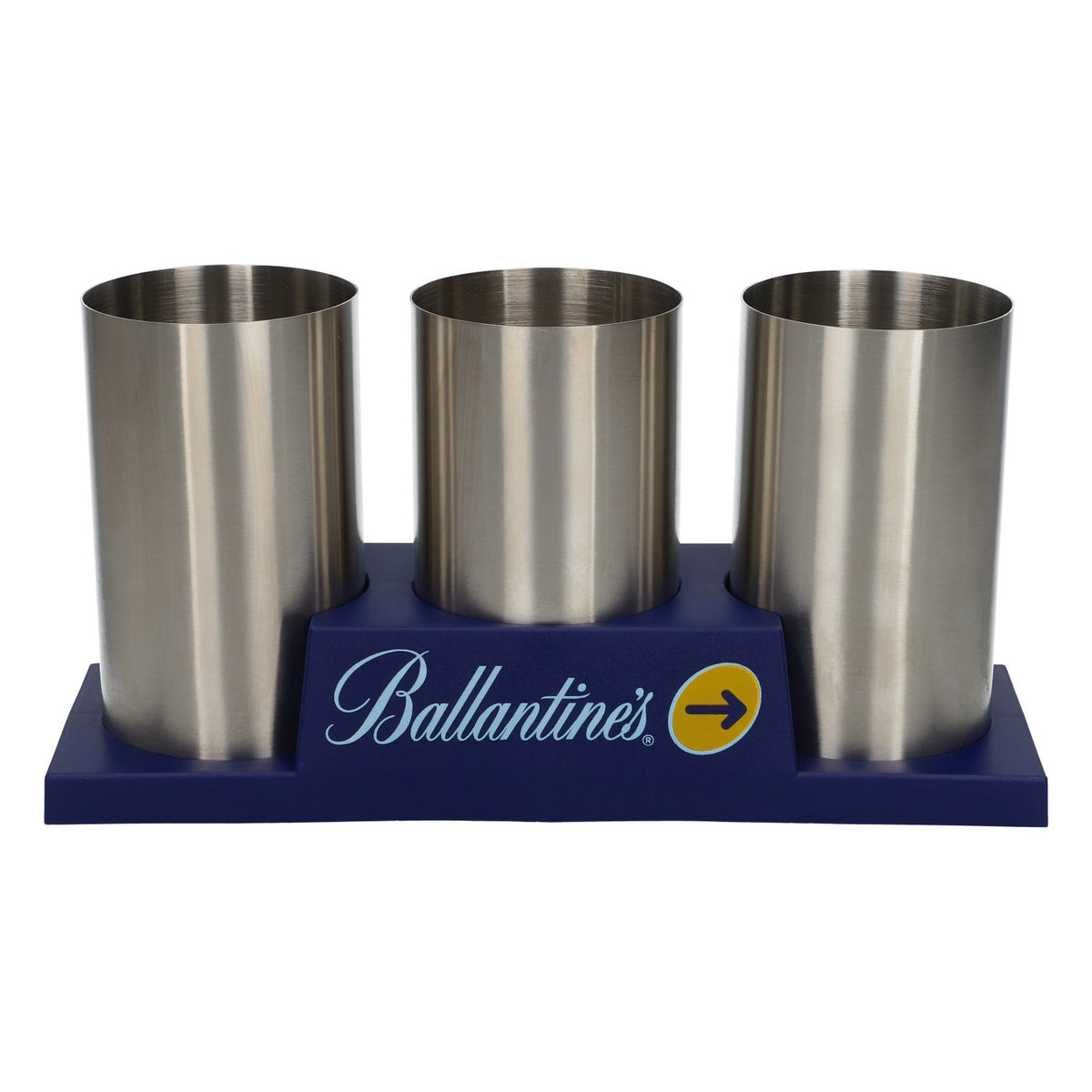 Ballantines Whiskey Table Display Bottle Holder Bar Organizer Stainless Steel