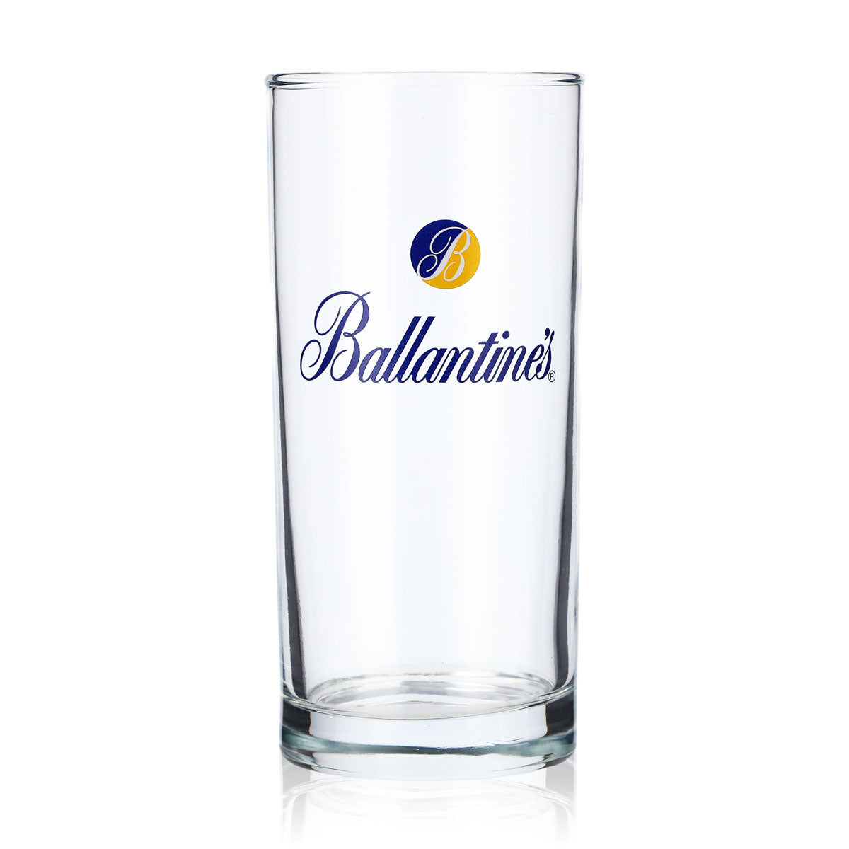 Ballantines Whiskey Glasses Long Drink Glass "Yellow/Blue" Rare Design