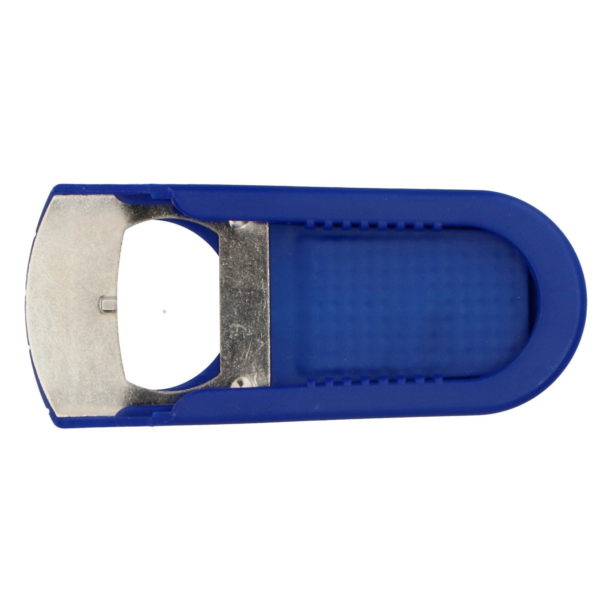 Hieke Zwiesel Liqueur Bottle Opener and Cap Lifter, Blue with Gray Logo – View 3