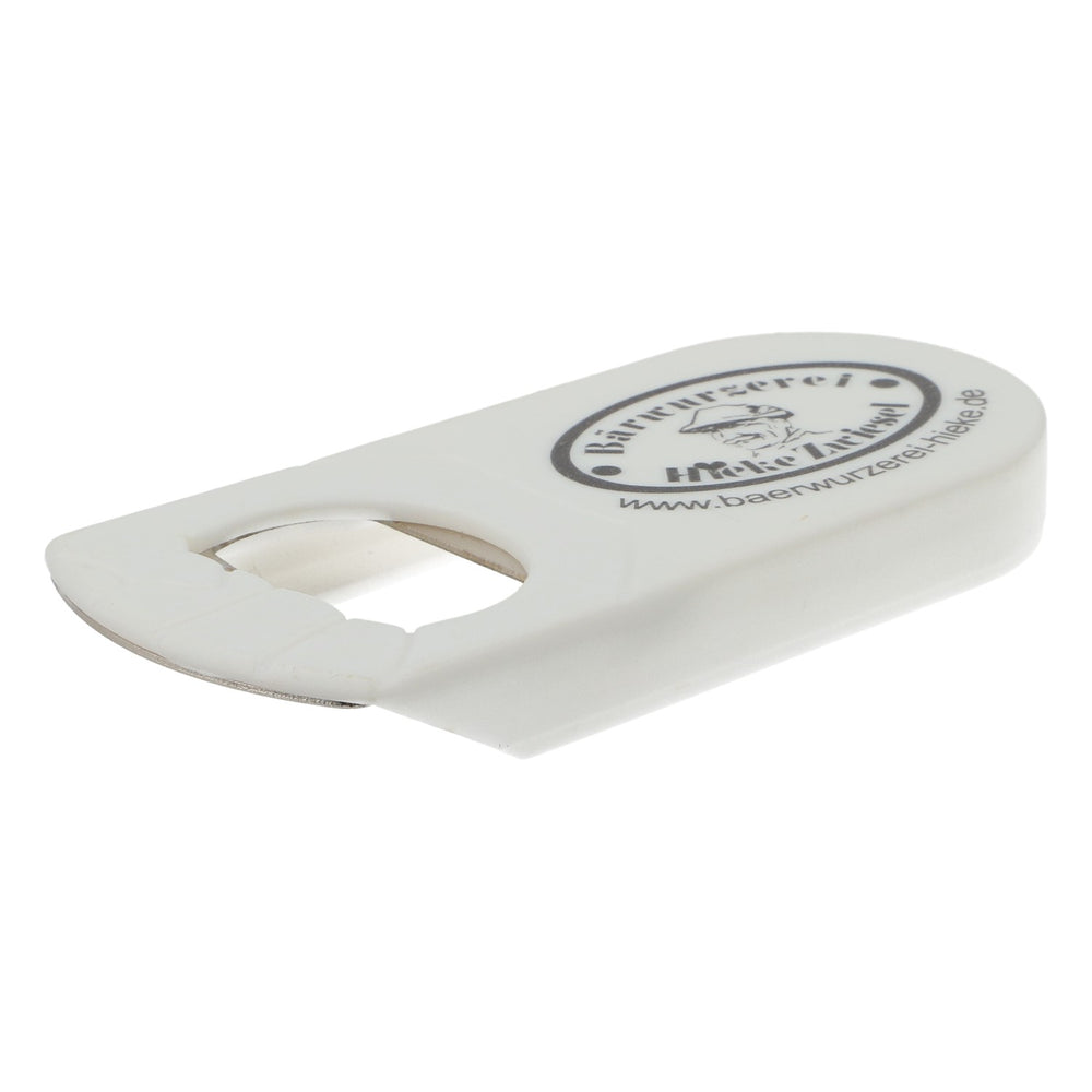 Hieke Zwiesel Liqueur Bottle Opener and Cap Lifter, White, with Logo