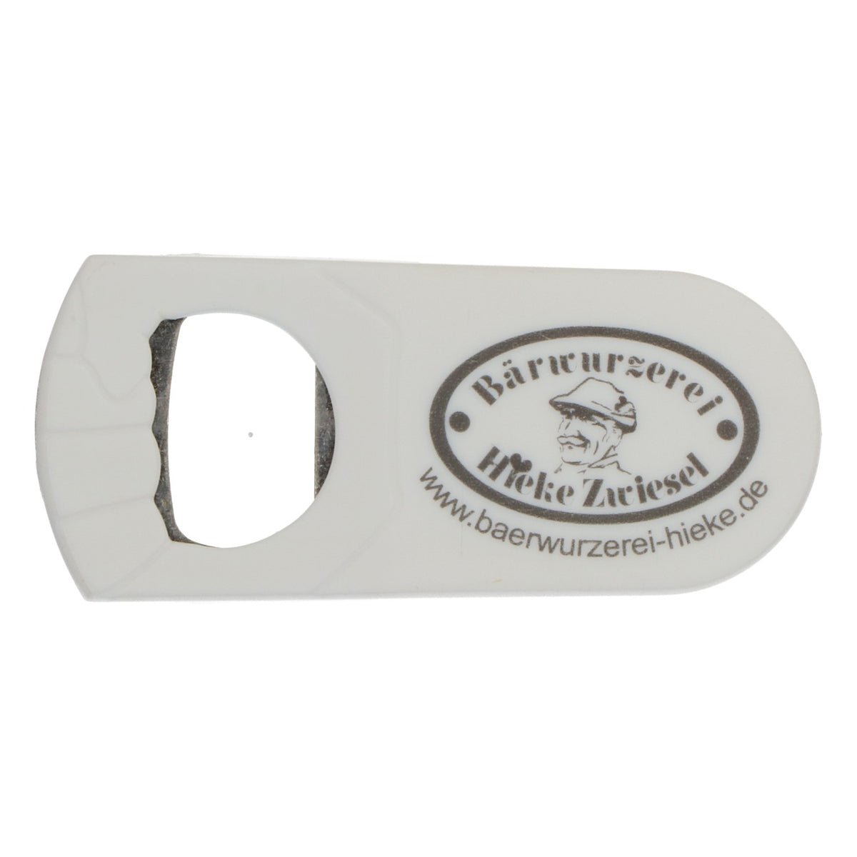 Hieke Zwiesel Liqueur Bottle Opener and Cap Lifter, White, with Logo – View 2