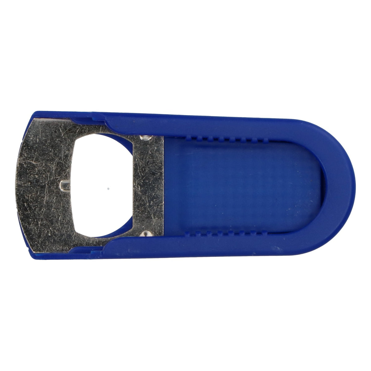 Hieke Zwiesel Liqueur Bottle Opener and Cap Lifter, Blue with Yellow Logo – View 3