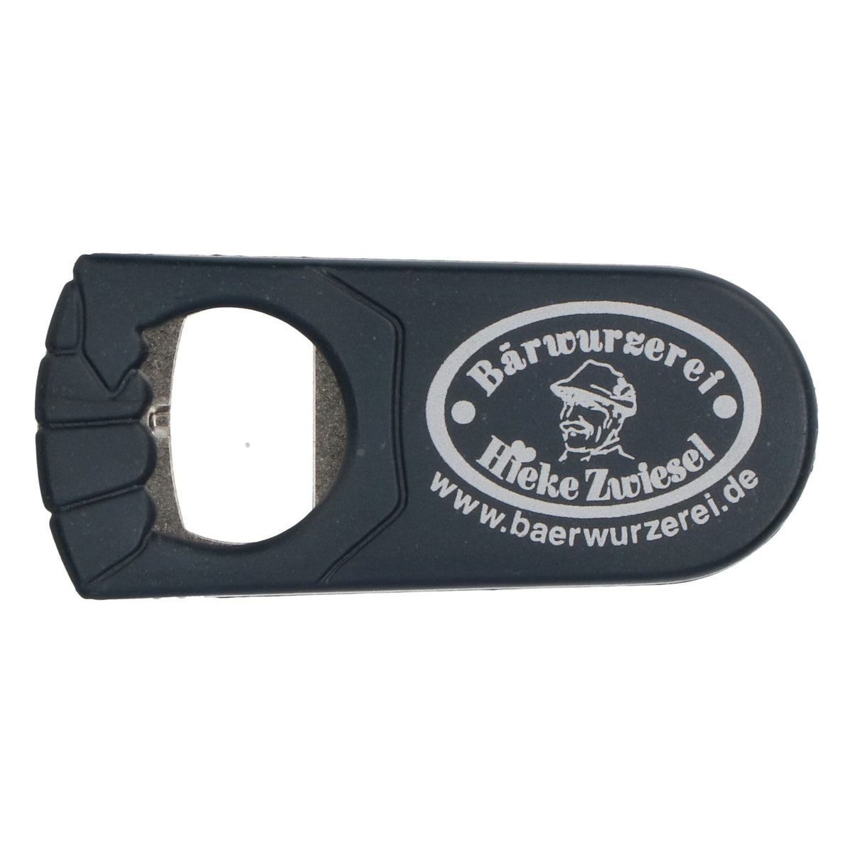 Hieke Zwiesel Bärwurz Liqueur Bottle Opener, Black with Gray Logo – View 2