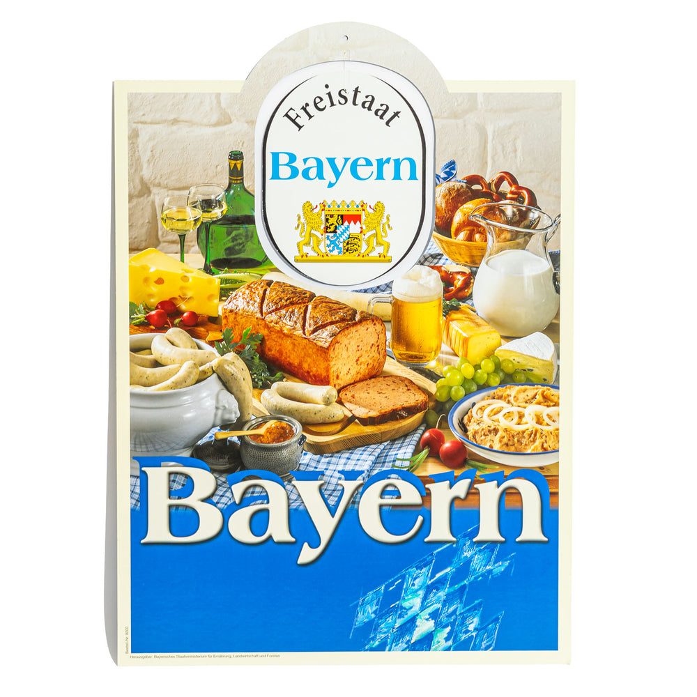Bavaria Sign Ceiling Hanger "Specialties from Bavaria" 59x42 cm