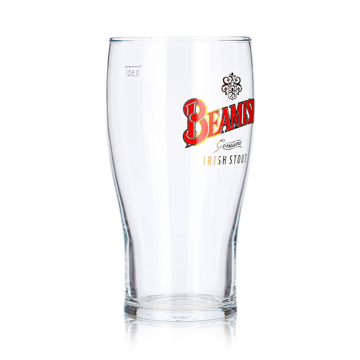 Beamish Beer Glass, 0.5 L Mug, Irish Stout Coat of Arms Logo – View 3