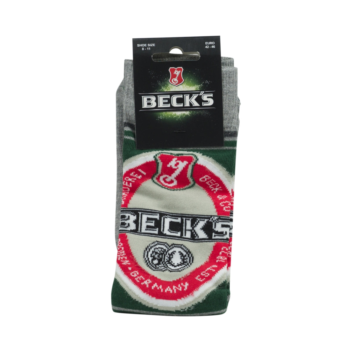 10x Becks Socks Size 42-46 Unisex Socks Retro Party Leisure Crew Beer – View 2