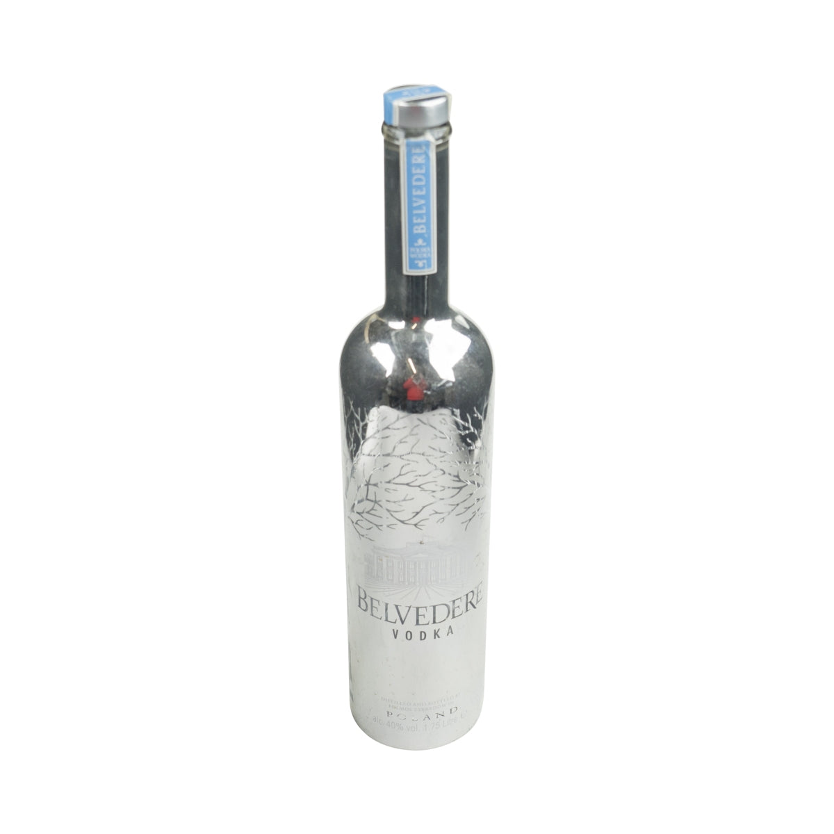 Belvedere Show Bottle !Empty! 1.75L Decorative Bottle Silver Without LED Used Bar