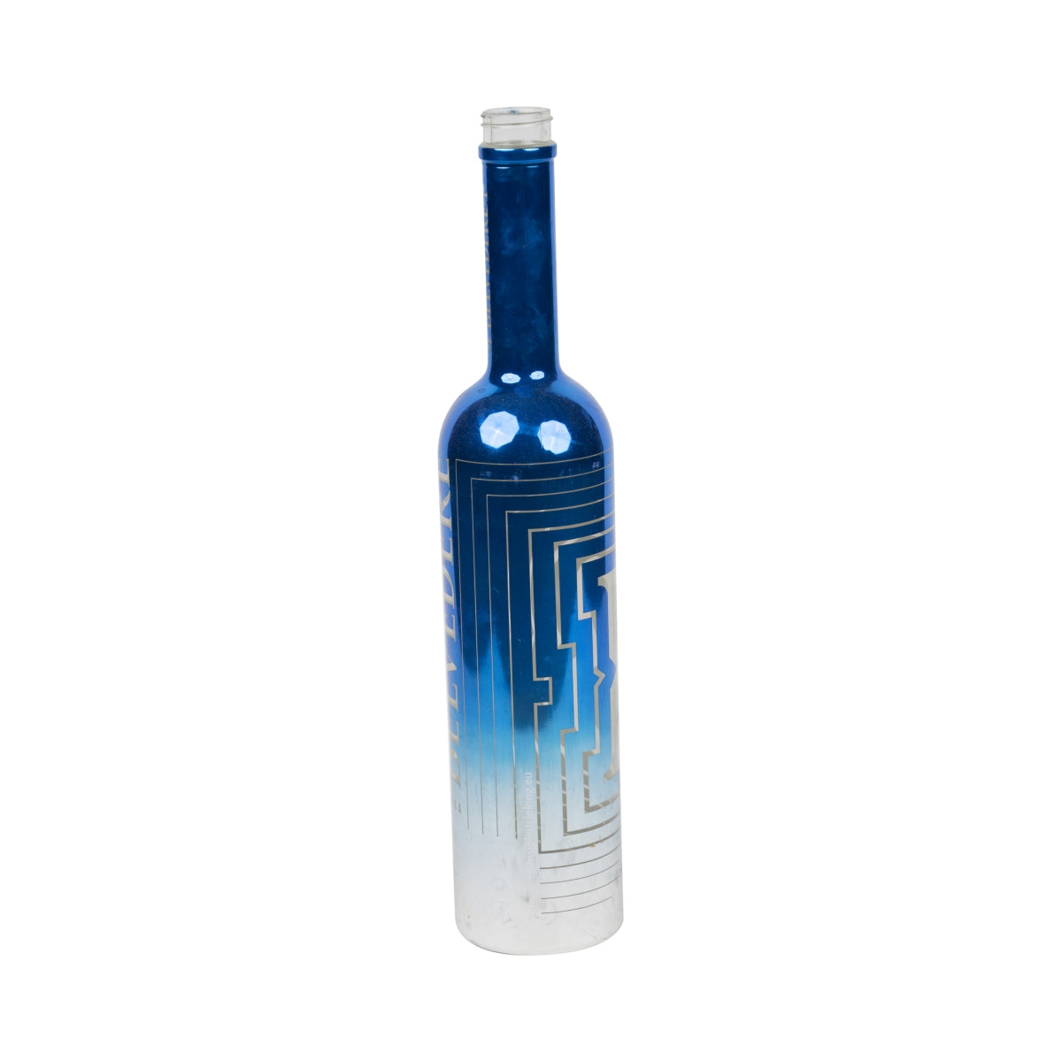 Belvedere Vodka Bottle 1.75L EMPTY LED Blue "B" Edition Used Craft Lamp – View 3