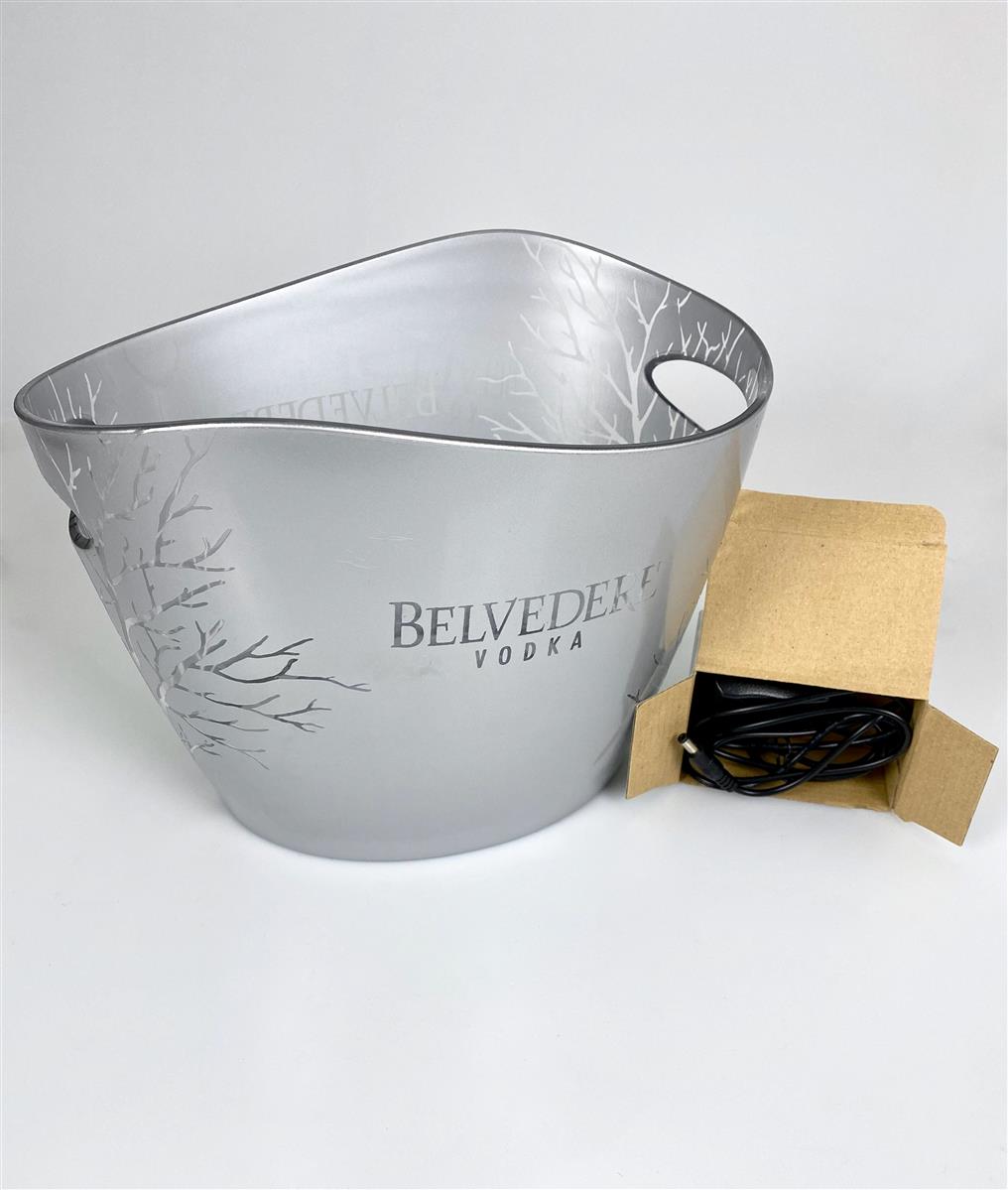 Belvedere Vodka LED rechargeable bottle cooler ice cube container single silver – View 4