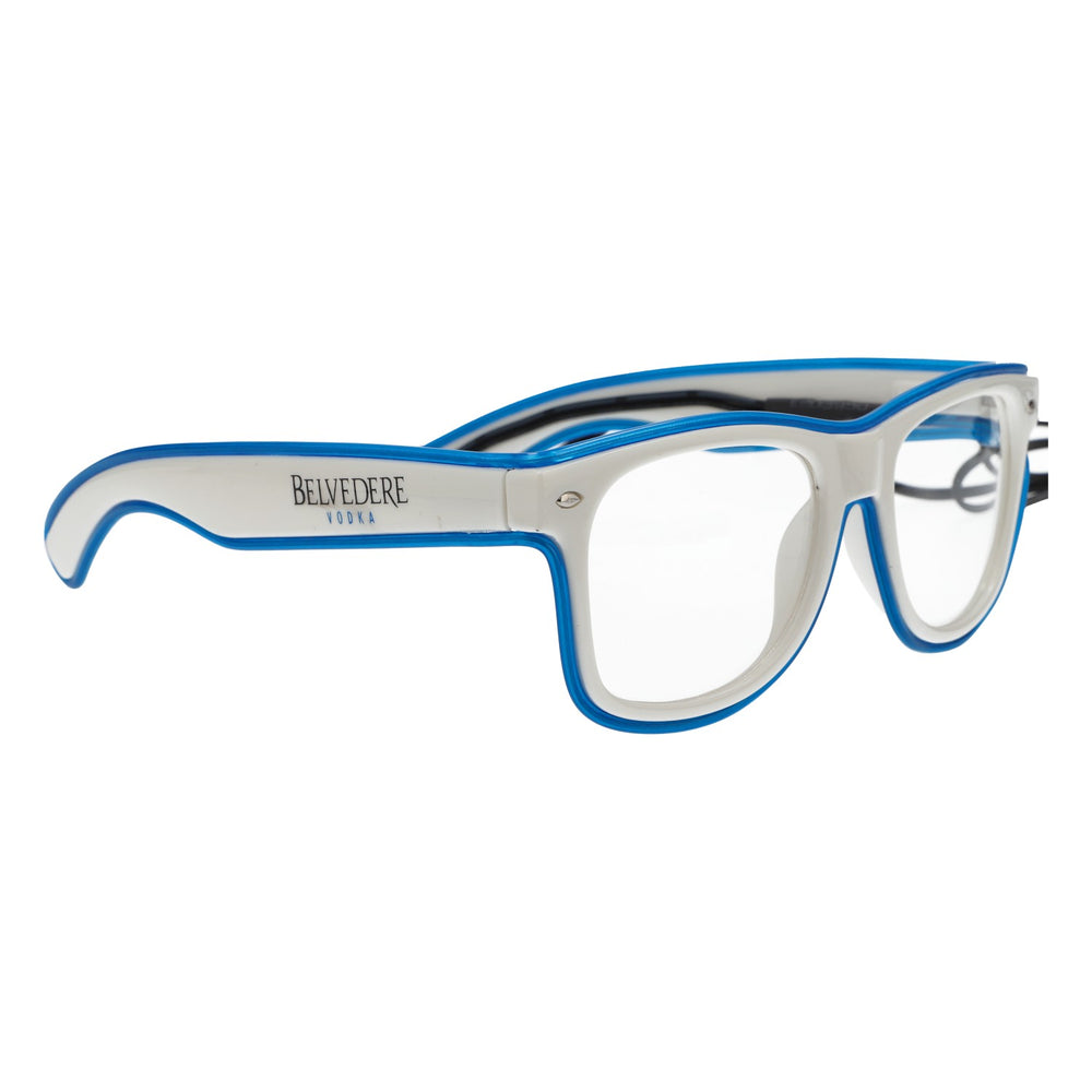 Belvedere Vodka LED glasses sunglasses party glasses mall glasses blue frame