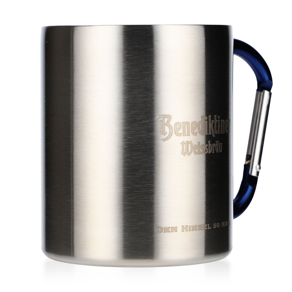 Benedictine beer stainless steel carabiner mug / coffee mug / cup