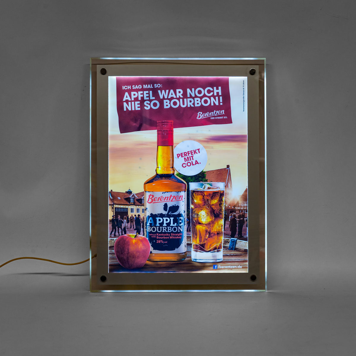 Berentzen liqueur LED neon sign 51x39 cm incl. power supply, framed A3 – View 3