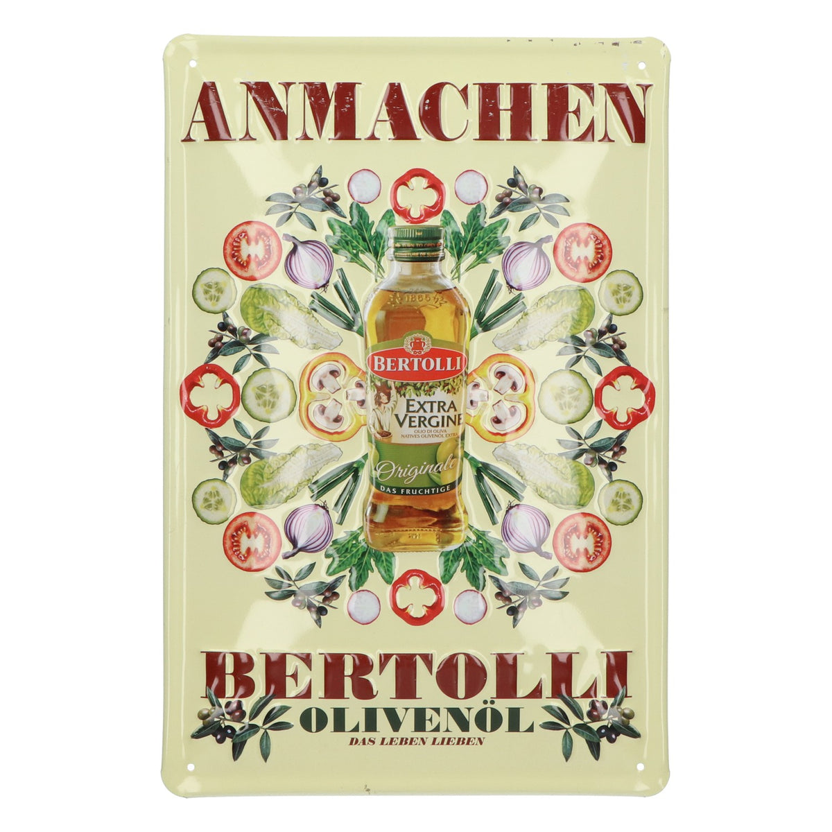 Bertolli tin sign wall sign decoration advertising sign 30x20 cm advertising canvas used