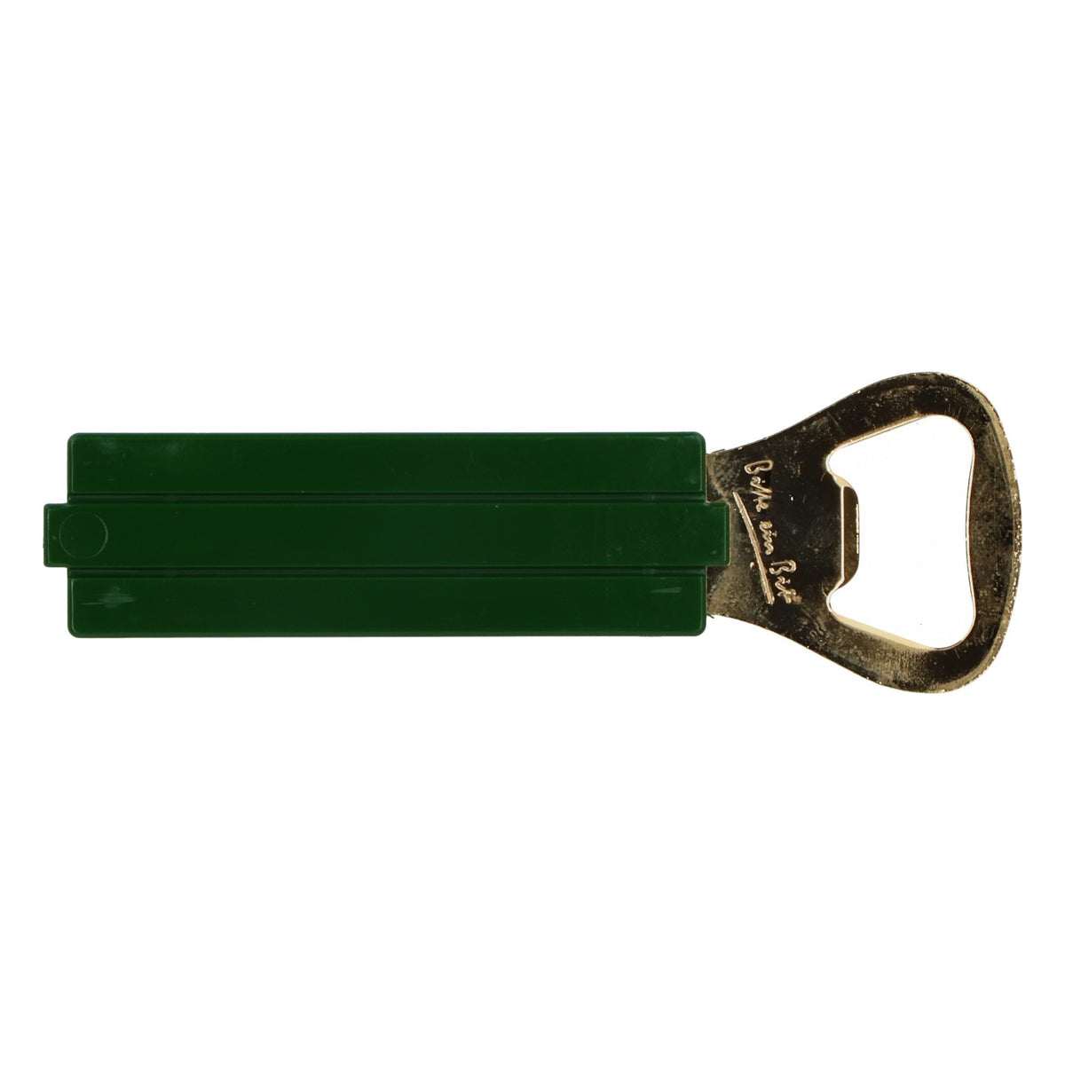 Bitburger Beer 1980s Retro Bottle Opener Cap Opener Gold/Green – View 3