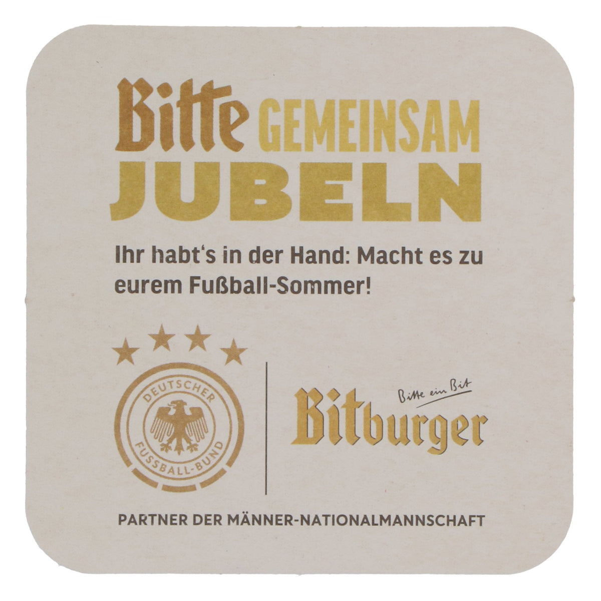 Bitburger Beer Beer Coaster Coaster DFB DFB Special Edition New Beige – View 4