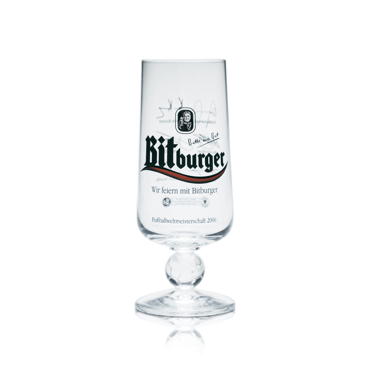 Bitburger Beer Glass 0.25l Tulip Cup 2006 World Cup Edition Collector's Glasses Germany