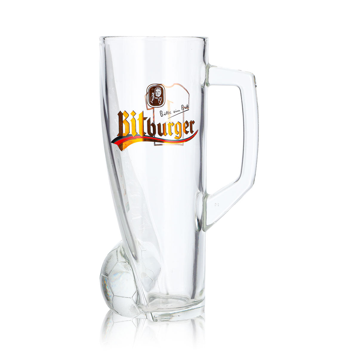 Bitburger Beer Glass, 0.4 L Mug, DFB Premium, Non-Alcoholic, Jersey Number 1 – View 2