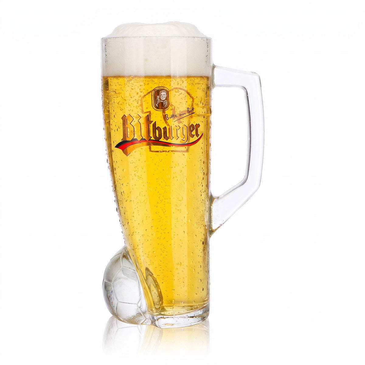 Bitburger Beer Glass, 0.4 L, DFB Premium Non-Alcoholic, Jersey Number 9
