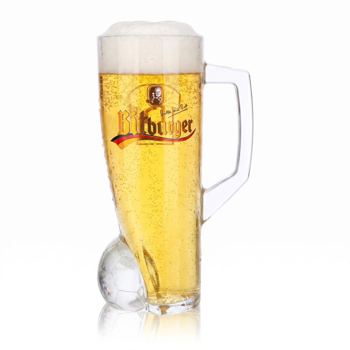 Bitburger Beer Glass, 0.4 L Mug, DFB Premium, Non-Alcoholic, Jersey Number 15