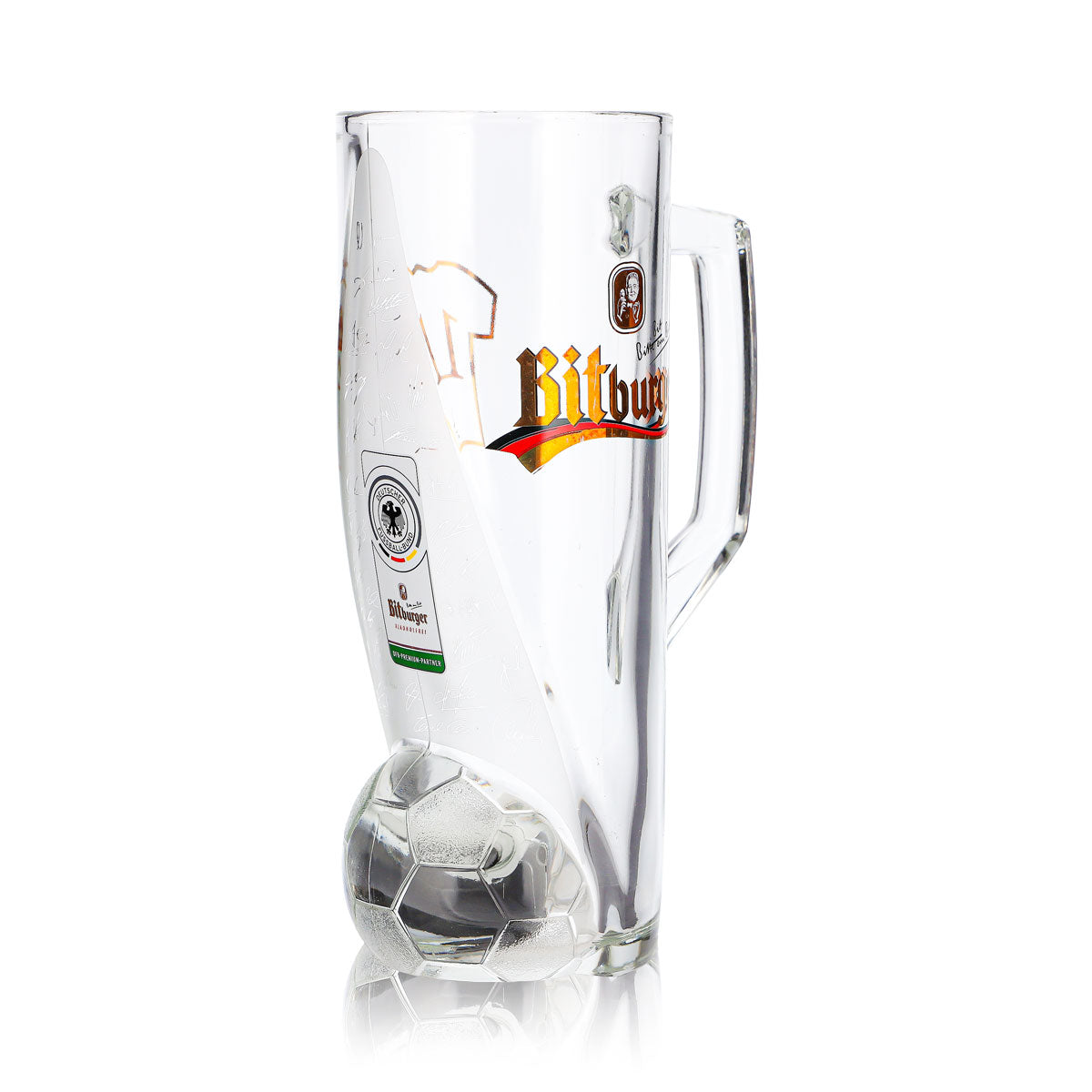 Bitburger Beer Glass, 0.4 L Mug, DFB Premium, Non-Alcoholic, Jersey Number 15 – View 3