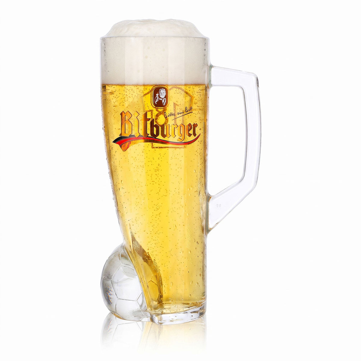 Bitburger Beer Glass, 0.4 L Mug, DFB Premium, Non-Alcoholic, Jersey Number 18