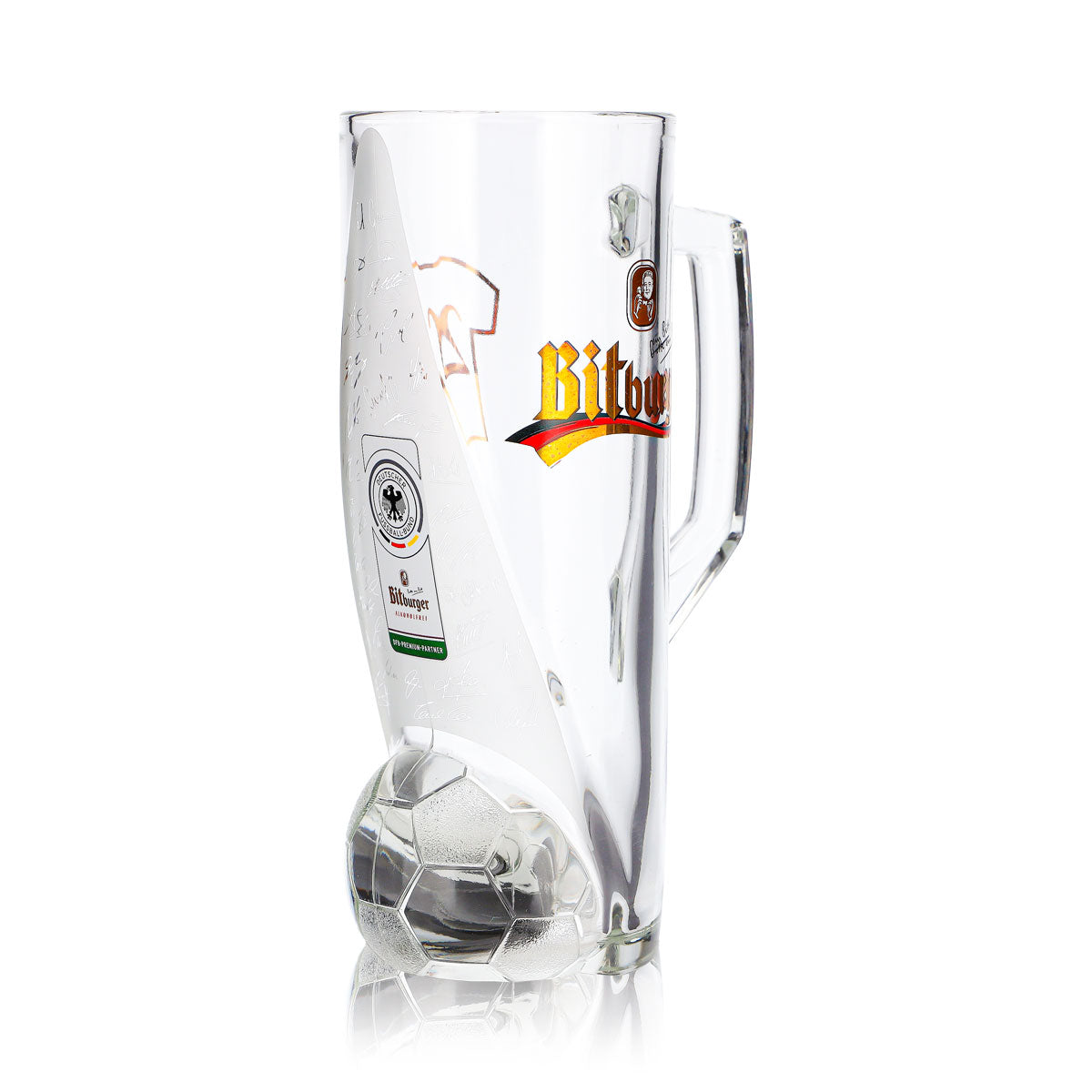 Bitburger Beer Glass, 0.4 L Mug, DFB Premium, Non-Alcoholic, Jersey Number 21 – View 3