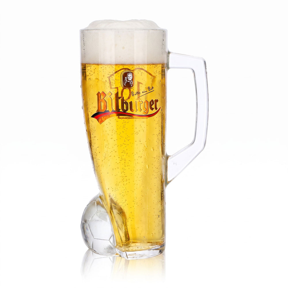 Bitburger Beer Glass, 0.4 L Mug, DFB Premium, Non-Alcoholic, Jersey Number 16