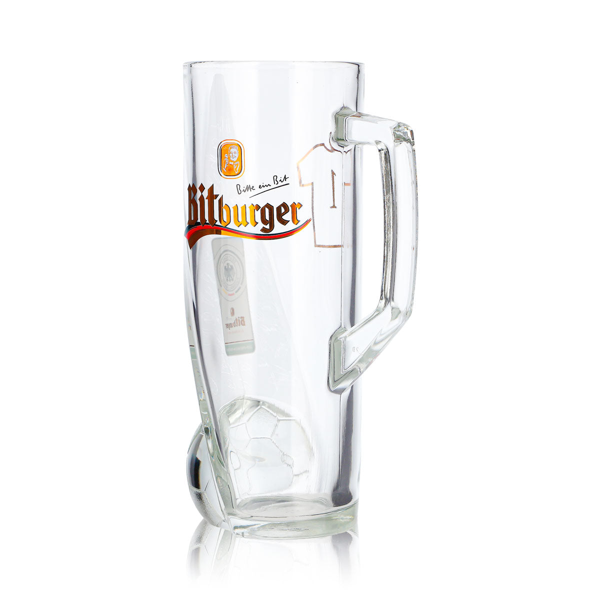 Bitburger Beer Glass, 0.4 L Mug, DFB Premium, Non-Alcoholic, Jersey Number 1 – View 6