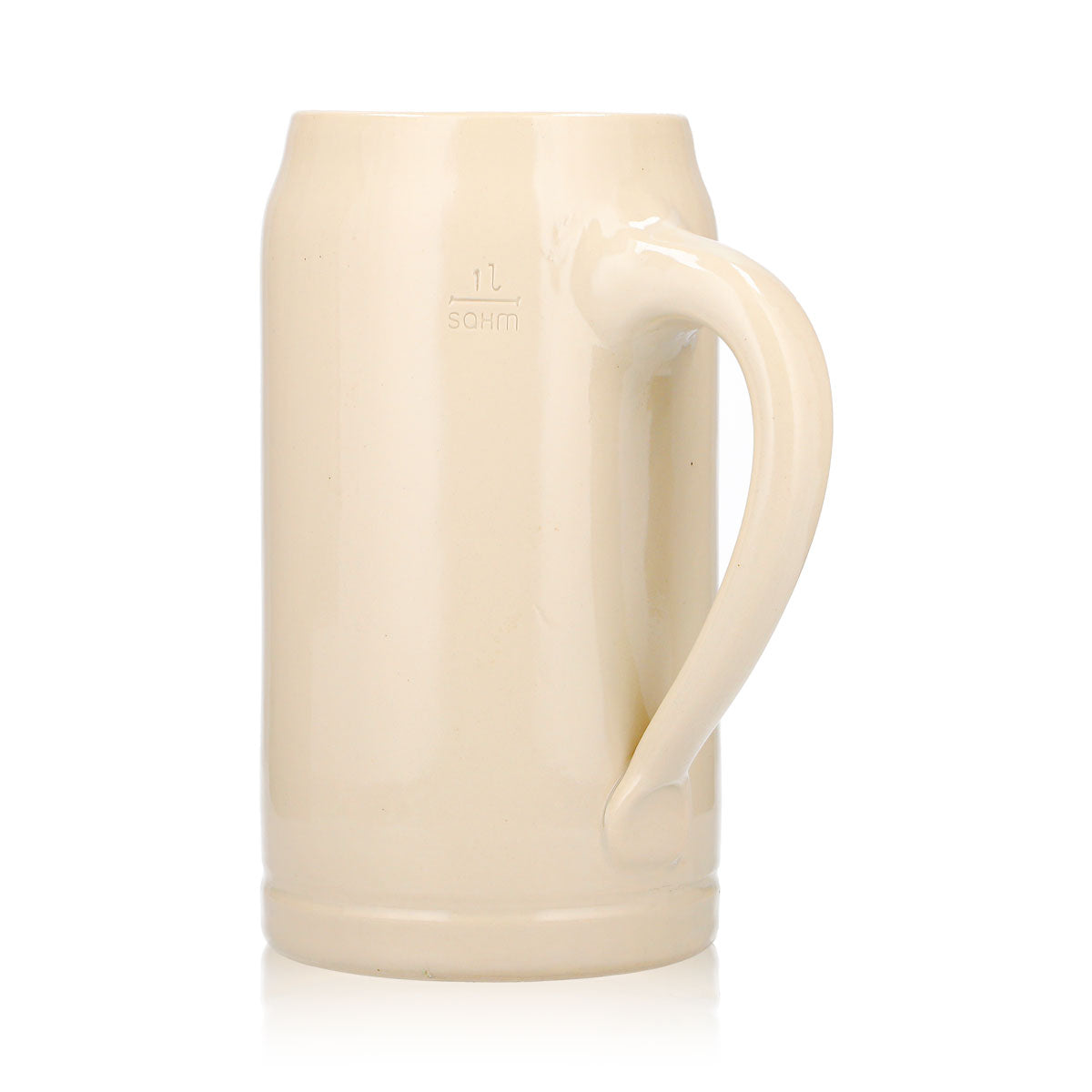 Bitburger Beer Glass, 1-Liter Clay Mug, Sahm Clay, Bavarian Mugs – View 5
