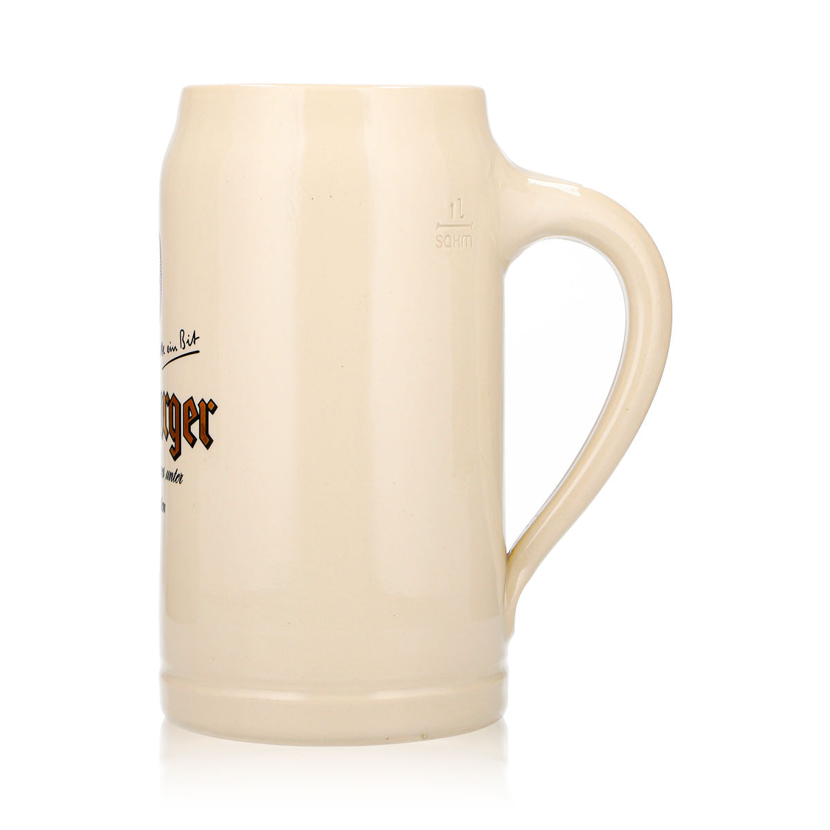 Bitburger Beer Glass, 1-Liter Clay Mug, Sahm Clay, Bavarian Mugs – View 6