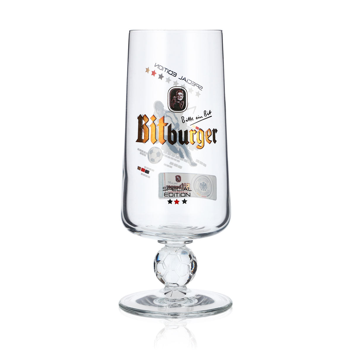 Bitburger Beer Glass Beer Glasses 0.25l Special Edition No.1 Soccer Cup Tulip
