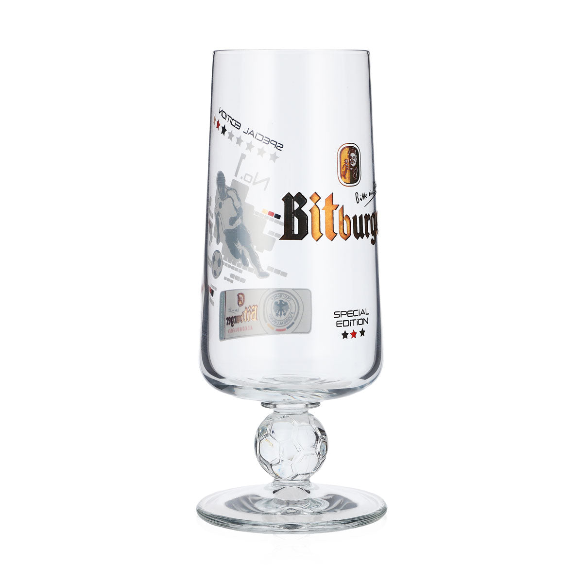 Bitburger Beer Glass Beer Glasses 0.25l Special Edition No.1 Soccer Cup Tulip – View 2