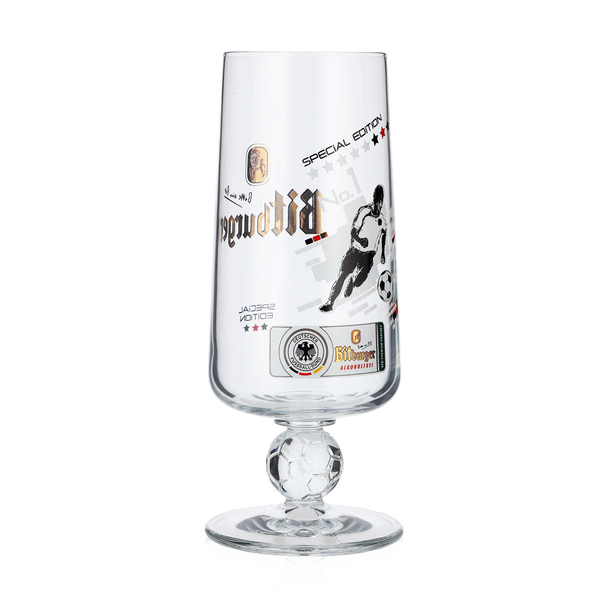 Bitburger Beer Glass Beer Glasses 0.25l Special Edition No.1 Soccer Cup Tulip – View 4