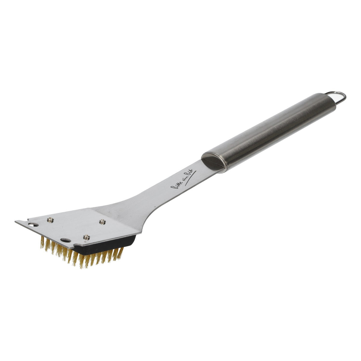 Bitburger Beer BBQ Brush, Stainless Steel, 41 cm, with "Bitte ein Bit" Engraving
