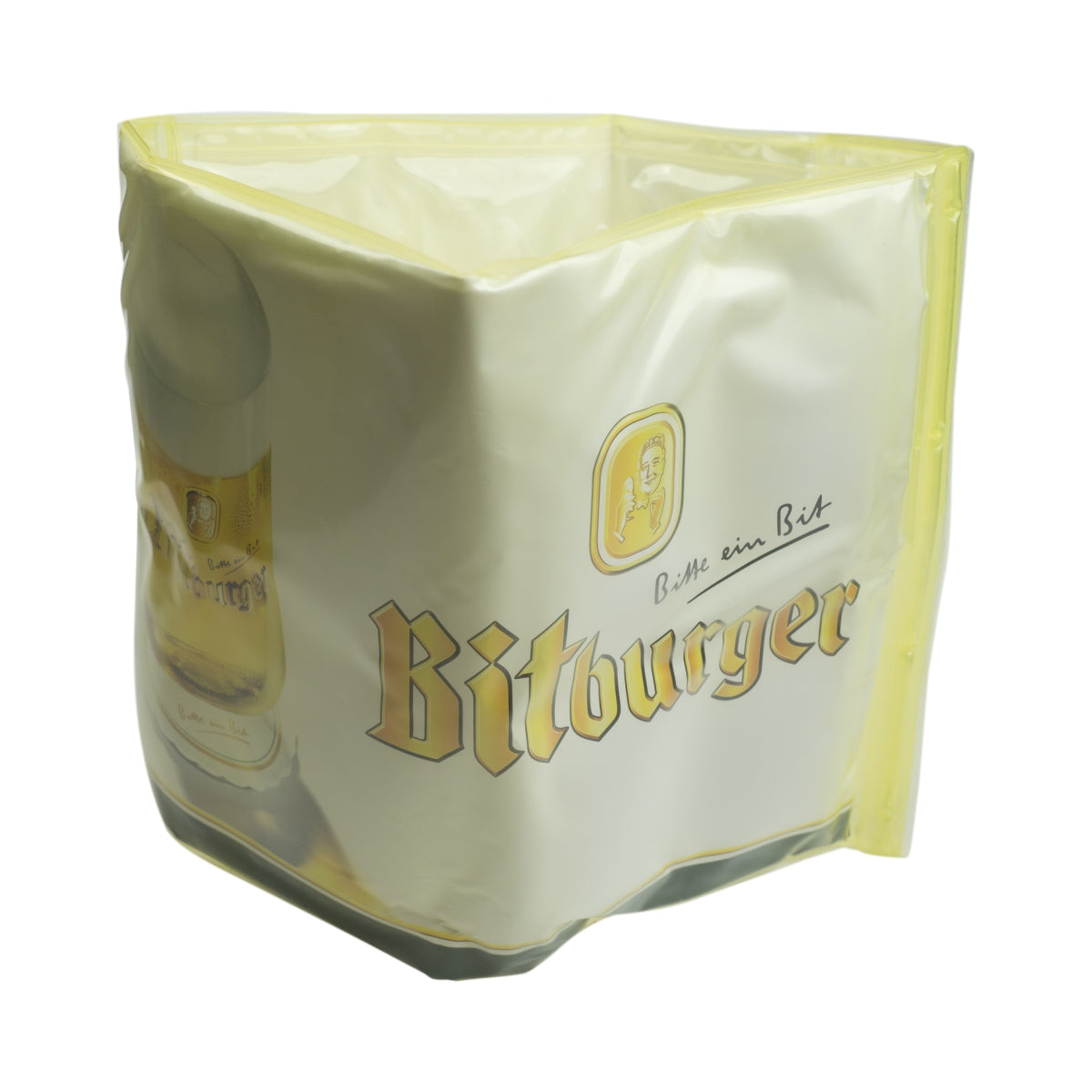 Bitburger Beer Cooler Sleeve 5l Keg Beige Gold Bottle Cooler Cooling Pad Bottles