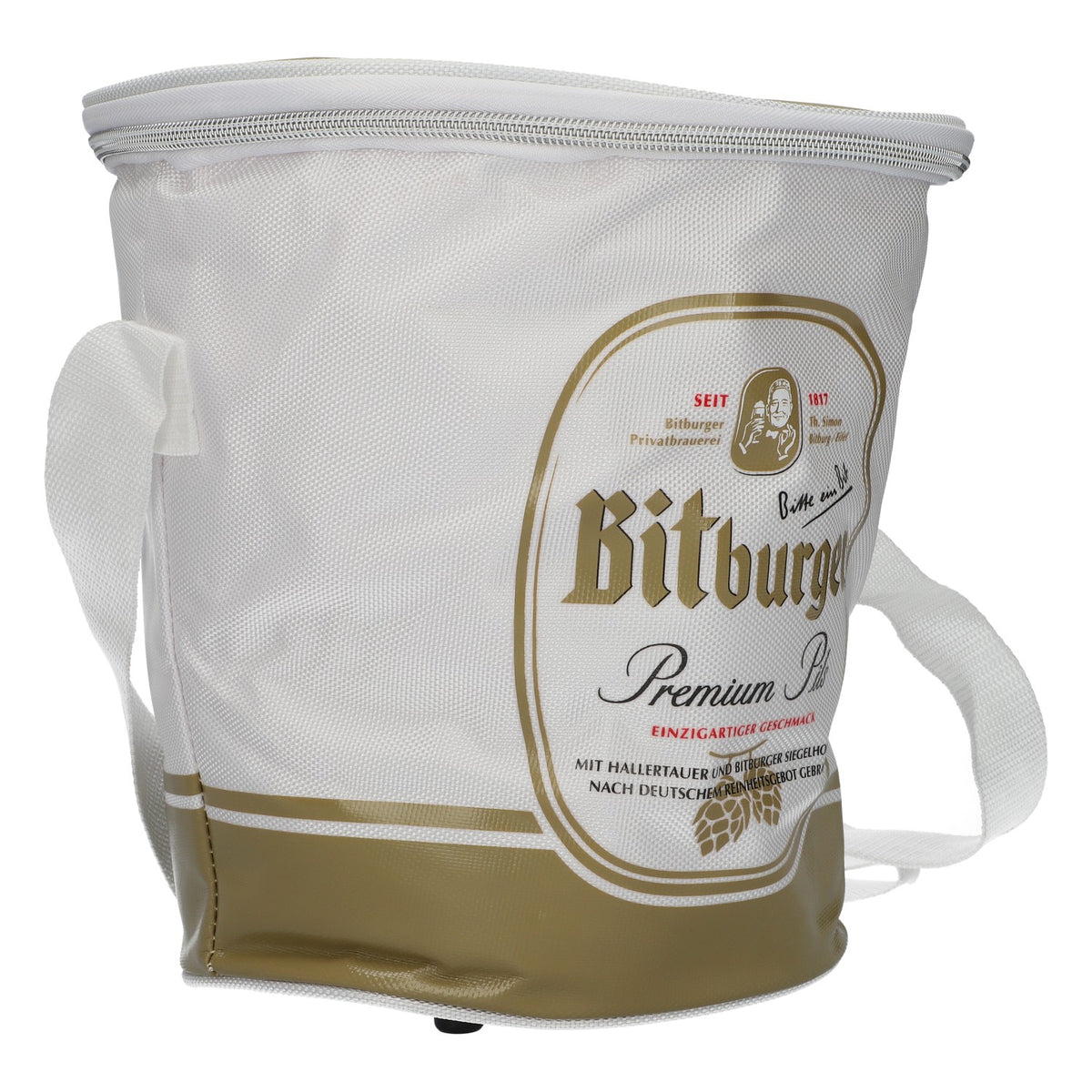 Bitburger Beer Cooler Bag, Round, Shoulder-Strap Style, New, Original Bit – View 2