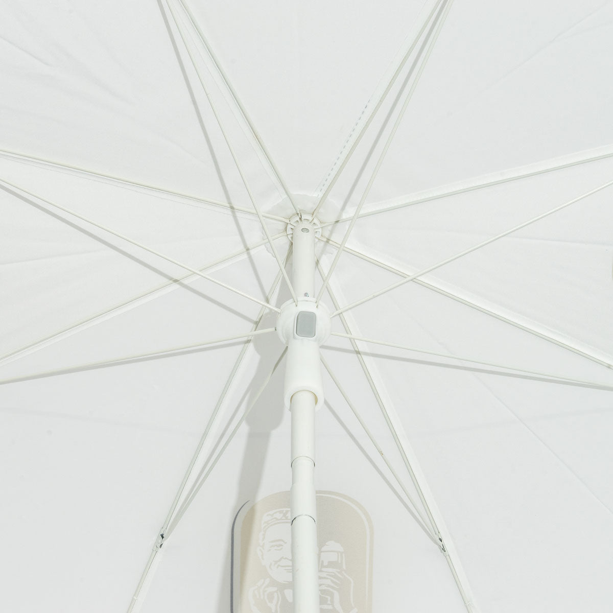 Bitburger Beer Parasol Folding Umbrella Beach Umbrella Sun Protection White 2m Ø – View 3