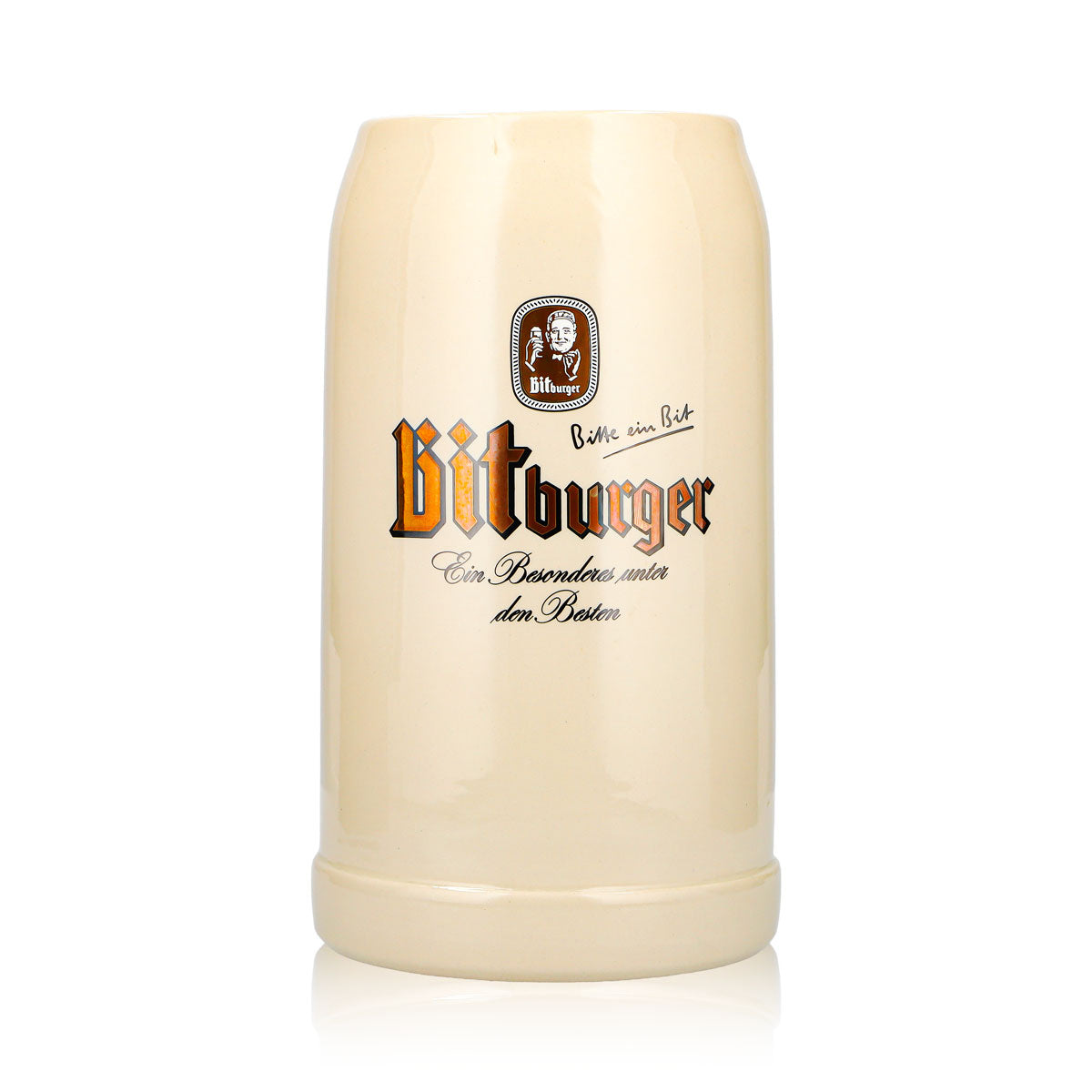 Bitburger Beer Mug, 3 L, XXXL, Earthenware, Seidel Brewery
