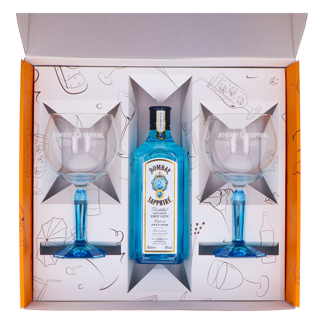 Bombay Sapphire Gin Geschenksets Orange–Ballongläser – Ansicht 3