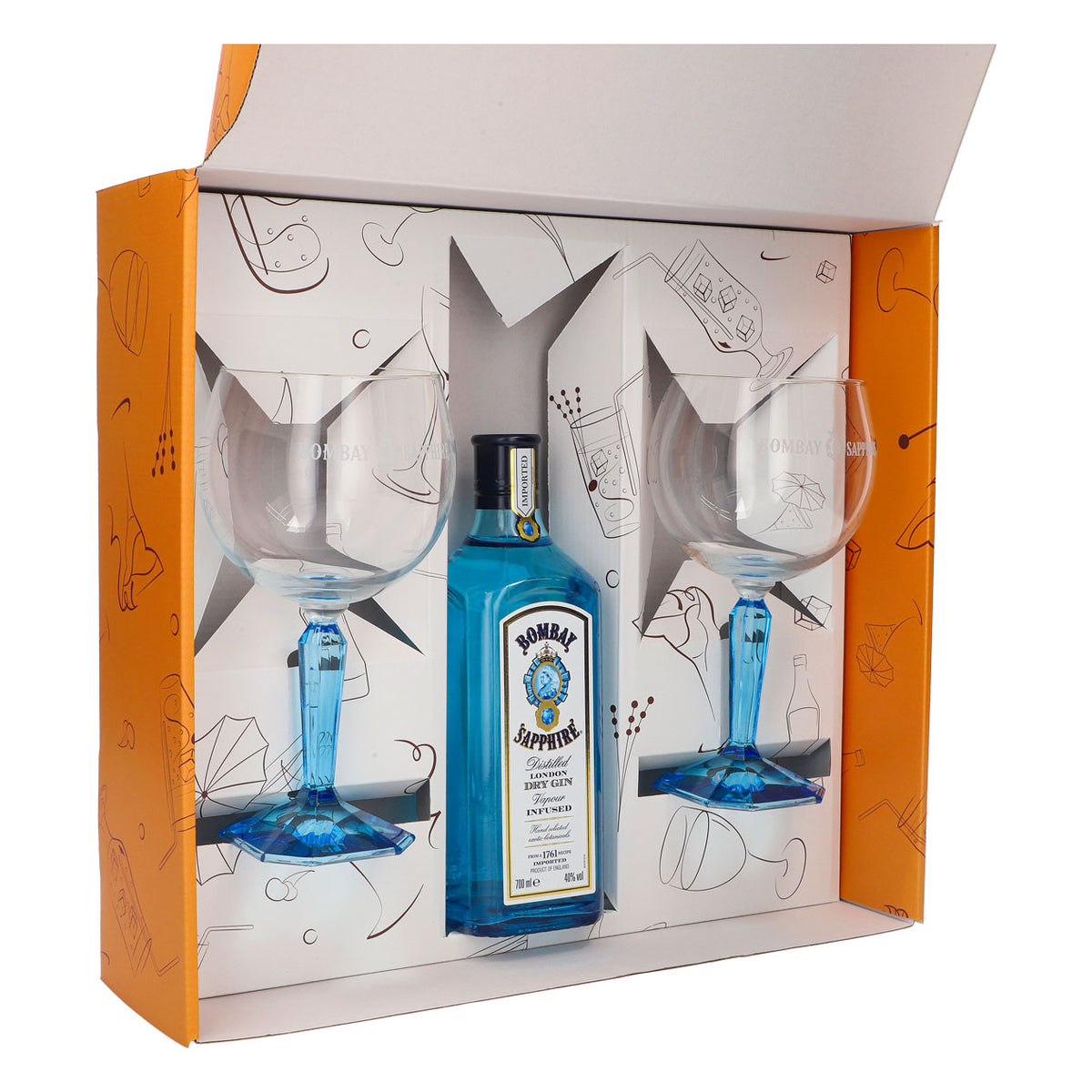 Bombay Sapphire Gin Geschenksets Orange–Ballongläser – Ansicht 5