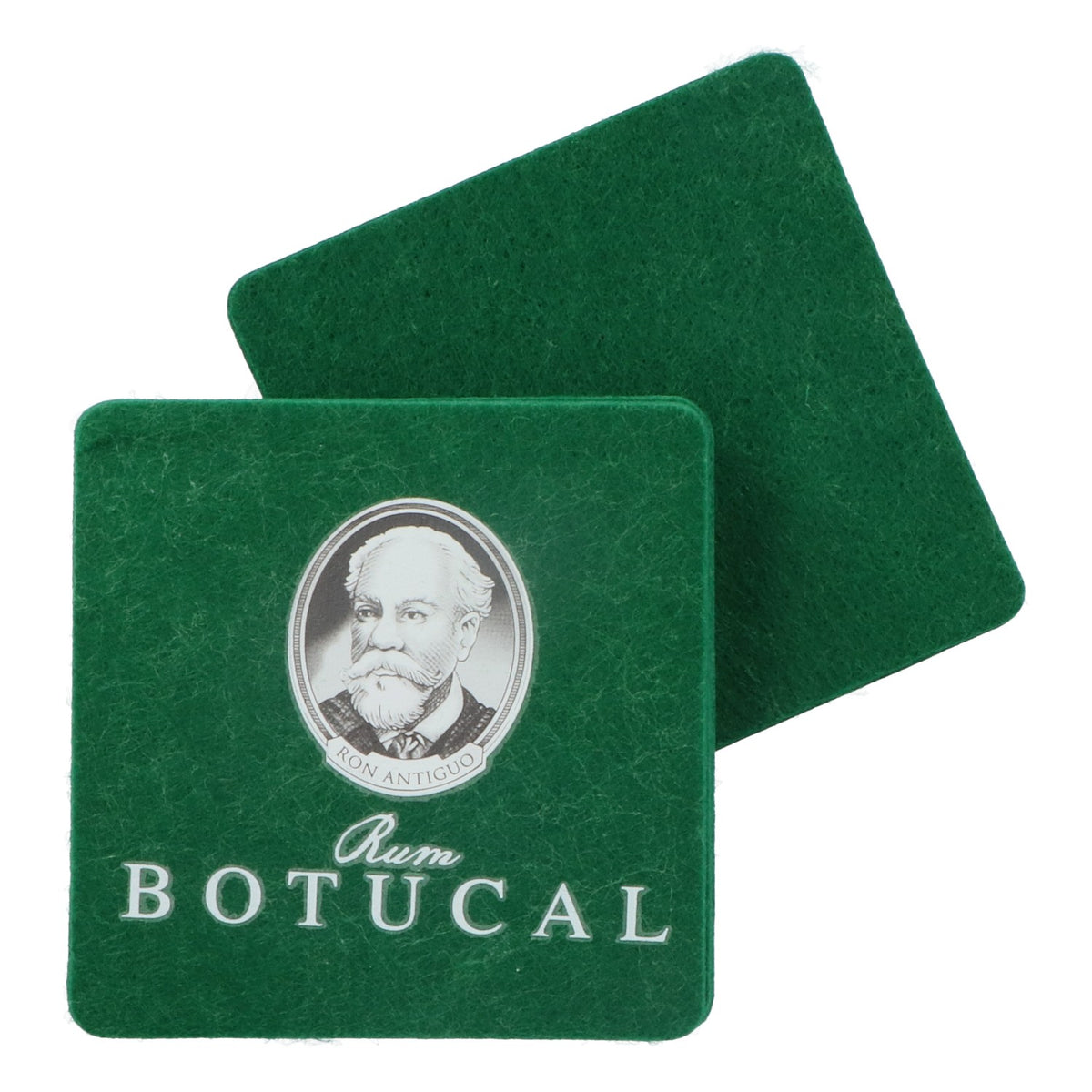 Botucal Rum Coaster Glass Coaster Green Felt Round Design – View 2
