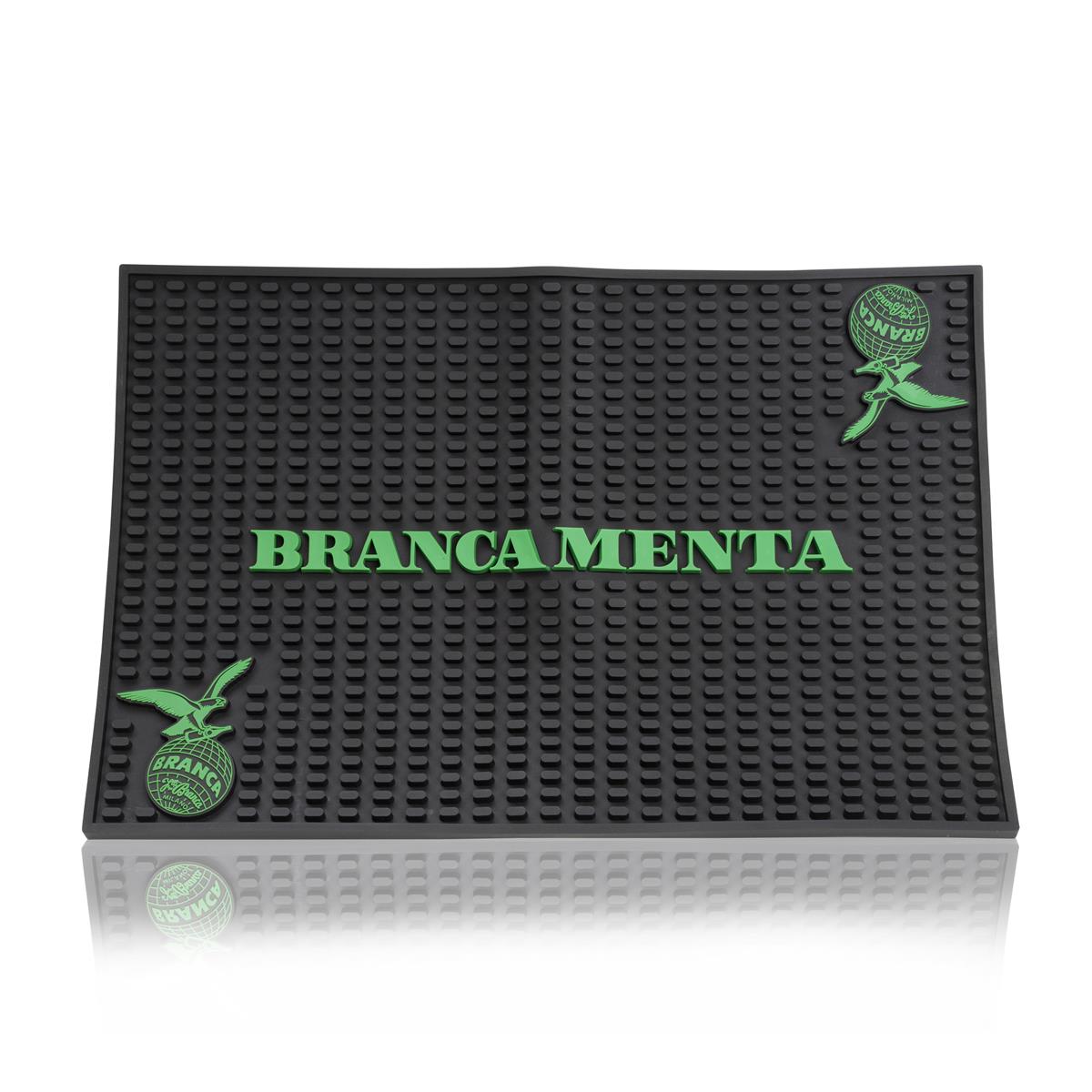 Branca Menta Liqueur Bar Mat Drip Mat Bar Accessories XL Black Rubber 45x30