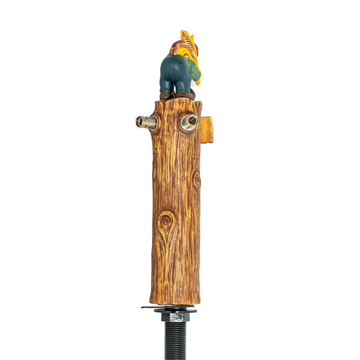 Brasserie D'Achouffe beer dispenser with two tap handles Tree trunk – View 3