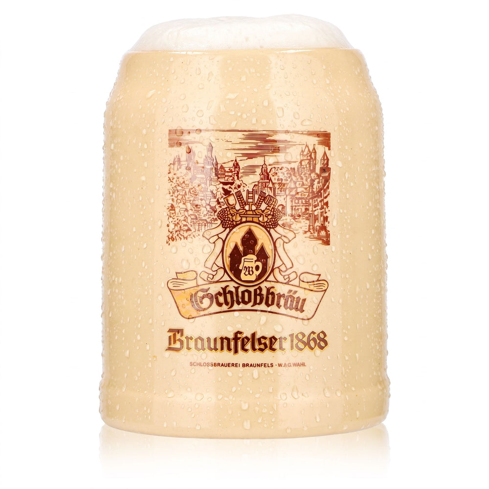 Braunfels Beer Glass, 0.25 L Clay Mug, Schloßbräu Sahm Clay