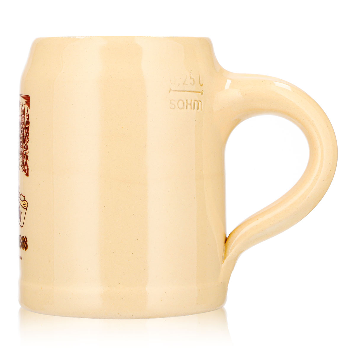 Braunfels Beer Glass, 0.25 L Clay Mug, Schloßbräu Sahm Clay – View 6